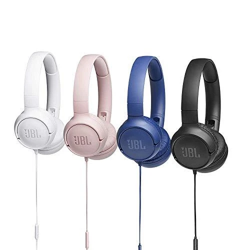 Lengvos ir patogios Ausinės JBL Tune 500 Pure Bass sound su mikrofonu rožinės