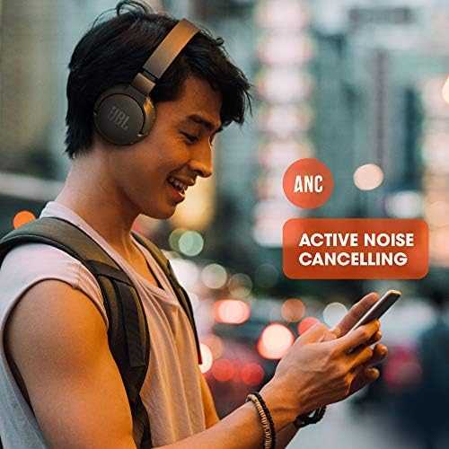 Belaidės ant ausų uždedamos triukšmą slopinančios ausinės JBL Tune 660NC, Juodos