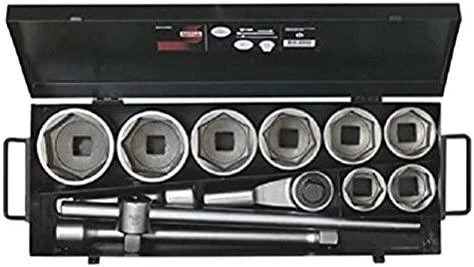 1'' šešiabriaunių veržliarakčių rinkinys, 46-80mm, 12 vnt. BAHCO [9540 MB]