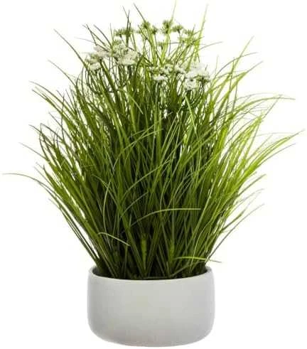 Atmosphera Dirbtinis augalas GRASS, baltame vazone, 40 cm