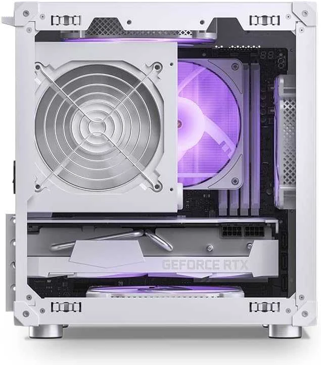 Jonsbo C6 Micro-ATX kompiuterio korpusas – baltos spalvos