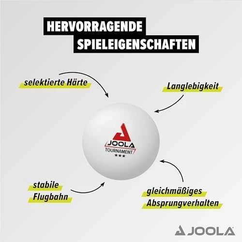 Stalo teniso kamuoliukai JOOLA Tournament*** 40+ WH, 24 vnt.