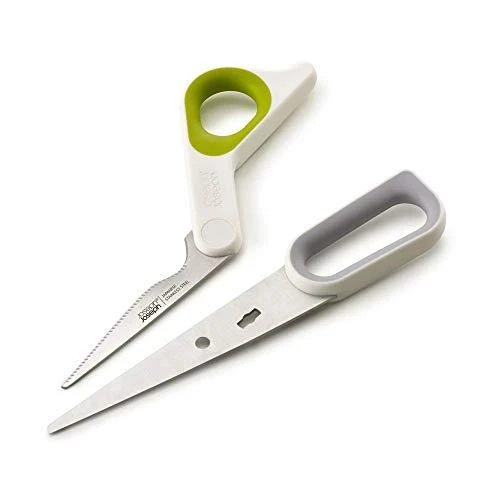 Joseph Joseph JJ-PowerGrip™ virtuvės žirklės, balta ir-žalia