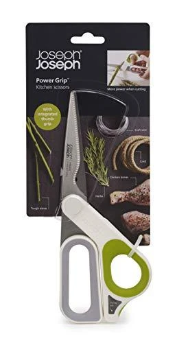 Joseph Joseph JJ-PowerGrip™ virtuvės žirklės, balta ir-žalia