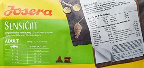 Josera SensiCat sausas maistas suaugusioms turinčioms jautrų skrandį katėms 10kg