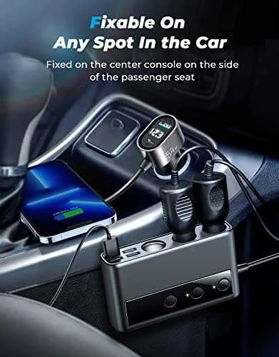 Automobilinis įkroviklis Joyroom 9in1 154W 3x12V, PD USB Type-C, QC3.0 USB-A, 4xUSB-A JR-CL06
