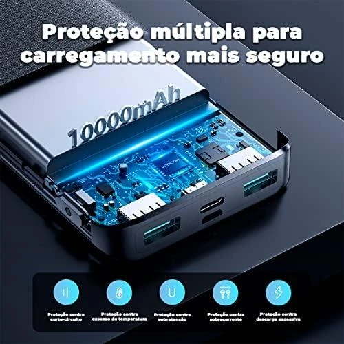 Išorinė baterija Power Bank Joyroom JR-QP191 22.5W PD QC3.0 AFC 10000mAh juoda