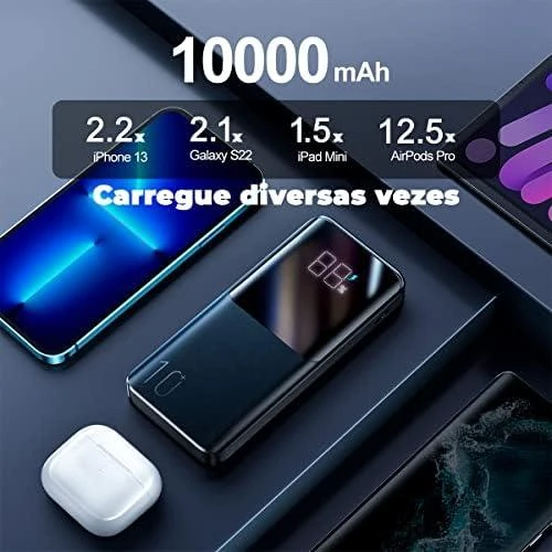 Išorinė baterija Power Bank Joyroom JR-QP191 22.5W PD QC3.0 AFC 10000mAh juoda