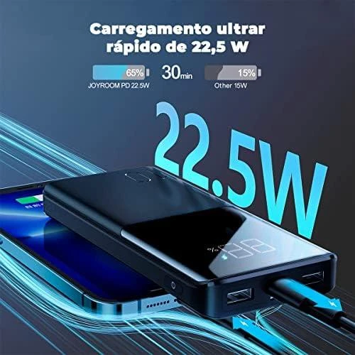 Išorinė baterija Power Bank Joyroom JR-QP191 22.5W PD QC3.0 AFC 10000mAh juoda