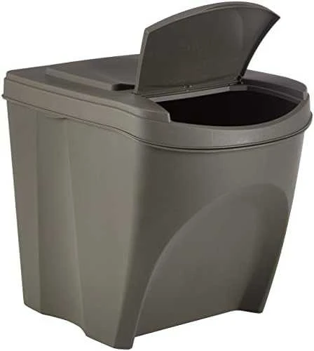 Prosperplast Sortibox pilkos spalvos šiukšlių dėžių rinkinys 3x25L