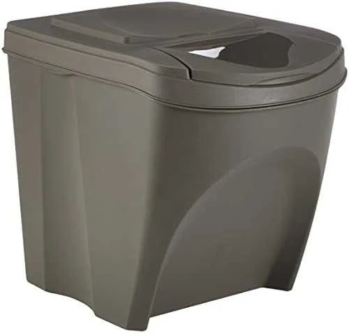 Prosperplast Sortibox pilkos spalvos šiukšlių dėžių rinkinys 3x25L