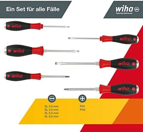Smūginių atsuktuvų rinkinys WIHA SoftFinish (6 vnt.)