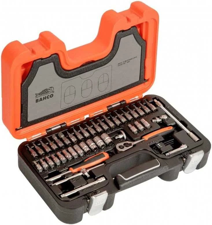 Bahco Galvučių 4-13mm. ir priedų rinkinys. 1/4. Kpl.46vnt.