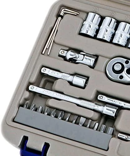 Galvučių 4-13mm ir antgalių rinkinys PH,PZ,SL,HEX 1/4" 35 vnt Irimo