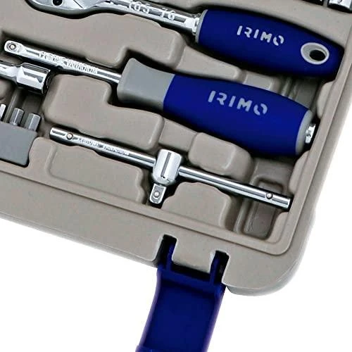 Galvučių 4-13mm ir antgalių rinkinys PH,PZ,SL,HEX 1/4" 35 vnt Irimo