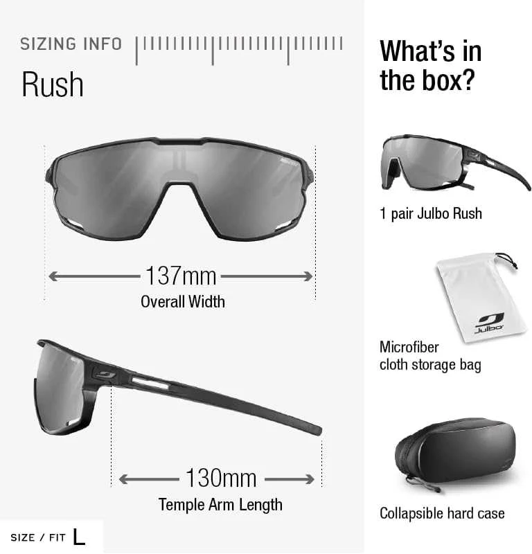 Prancūzija Julbo Rush Noir/Rouge RV 0-3 fotochrominiai akiniai