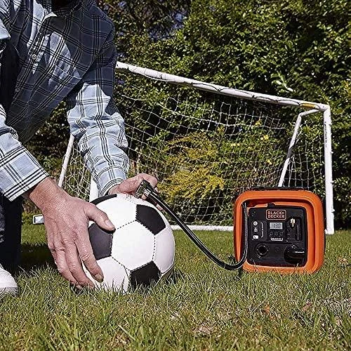 Black & Decker Juodas & Decker kompresorius Juodas+DECKER ASI400-XJ Automotive 12V