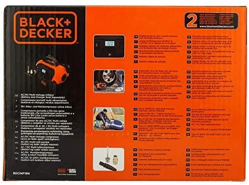 Black & Decker Juodas & Decker kompresorius Juodas+DECKER ASI400-XJ Automotive 12V