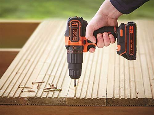 Black & Decker Juodas + DECKER PLAKŠKAS GRĄŽAS 18V 2x1,5Ah + 80vnt PRIEDAI