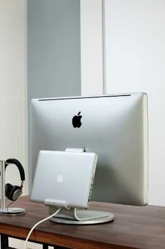 Valiklis Just Mobile AluDisc -kääntyvä alusta iMac tietokoneelle