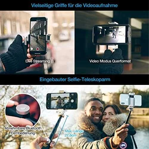 Just Mobile Shutter Grip 2 - Sidabrinis