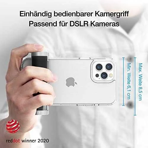 Just Mobile Shutter Grip 2 - Sidabrinis