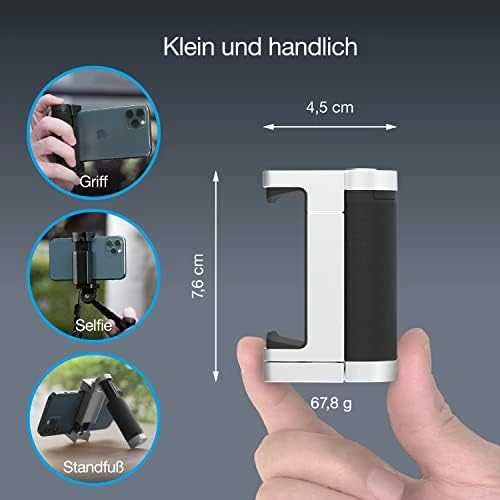 Just Mobile Shutter Grip 2 - Sidabrinis