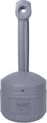 Justrite Lauko miesto peleninė ant stabilaus pagrindo, talpa 15 l, skersmuo 42 cm, aukštis 98 cm, pilka