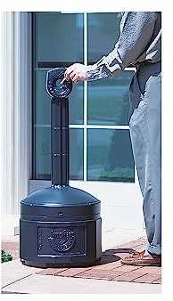 Justrite Lauko miesto peleninė ant stabilaus pagrindo. 15L sk. 42cm aukštis 98cm juodas