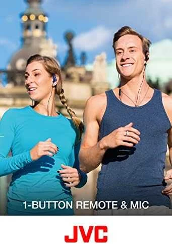 Ant ausų uždedamos Ausinės Sportui JVC HA-EBR25BE su mikrofonu, juodos