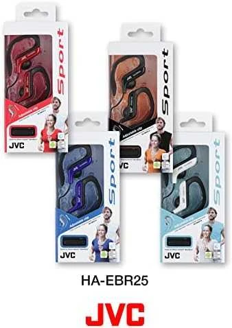 Ant ausų uždedamos Ausinės Sportui JVC HA-EBR25BE su mikrofonu, juodos