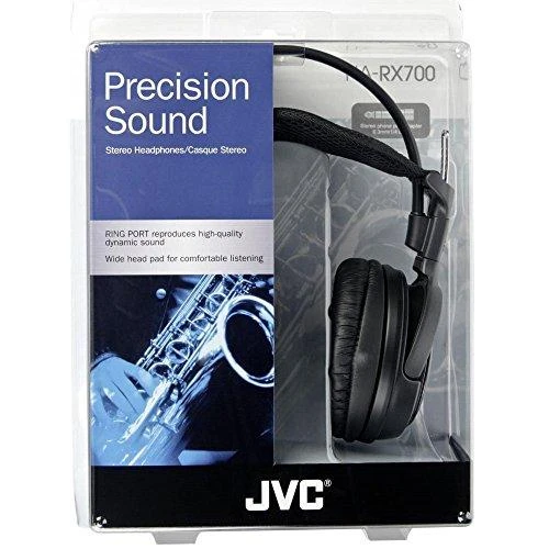HiFi ir TV ausinės JVC HA-RX700E su Aukštos kokybės garso atkūrimu,"deep bass sound", 3,5m laidas, juodos
