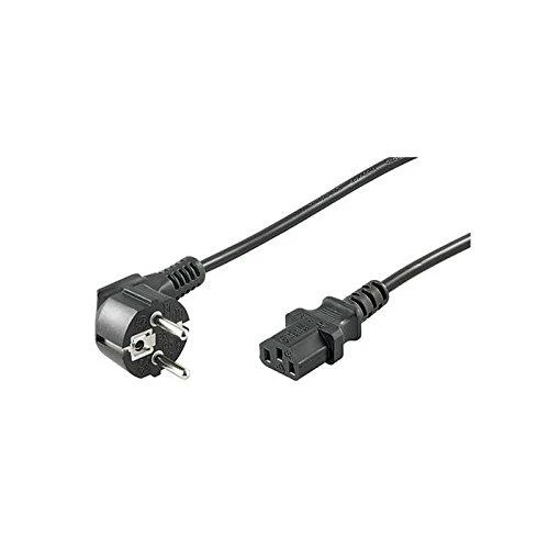 Lanberg Goobay 50077 Šalto įrenginio prijungimo laidas, kampinis, 2 m, juodas