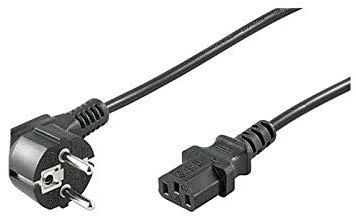 Lanberg Goobay 50077 Šalto įrenginio prijungimo laidas, kampinis, 2 m, juodas