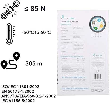 Tinklo laidas Tinklo laidas Extralink, F/UTP, 305 m