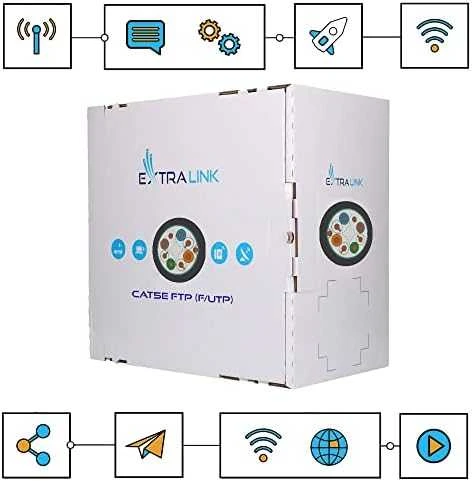 EXTRALINK CAT5E FTP F/UTP lauko vytos poros su geliu 305m