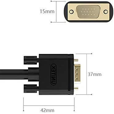 UNITEK Y-C504G Unitek Cable VGA HD15 M/M 3m, Premium, Y-C504G