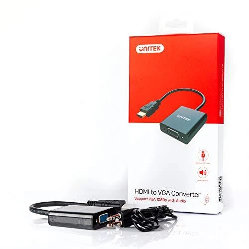 UNITEK Y-6333 Unitek HDMI į VGA adapteris + garsas, Y-6333