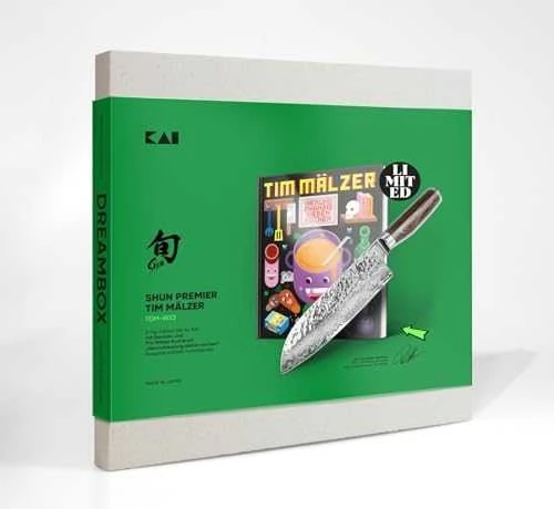 Carruzzo Kai Shun Premier Tim Mälzer Santoku Peilis + Book