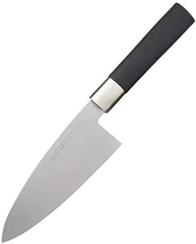 Japoniško plieno peilis KAI Wasabi juodas DM6715D peilis,15 cm ašmenys