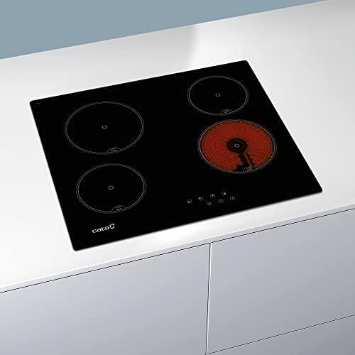 Kaitlentė CATA | Hob | TN 604/B | Vitroceramic | Number of burners/cooking zones 4 | Touch | Juodas | Ekranas