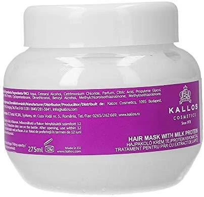 Kallos Cosmetics Latte Hair Mask kaukė sausiems, chemiškai pažeistiems plaukams, 275 ml
