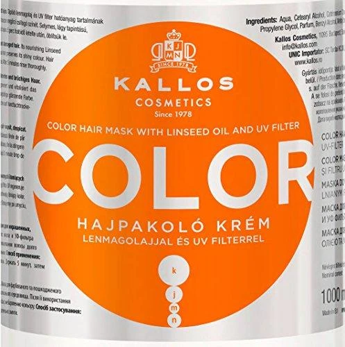 Kaukė dažytiems plaukams Kallos COLOR Hair Mask 1000 ml