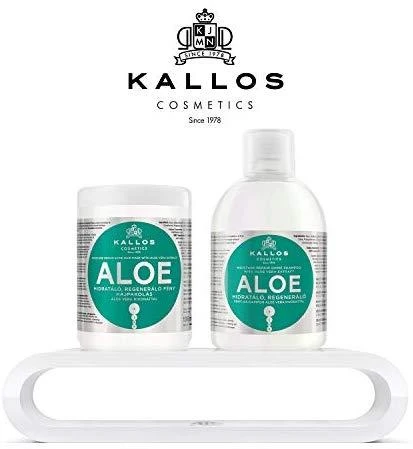 Drėkinanti plaukų kaukė sausiems ir pažeistiems plaukams Kallos Aloe Vera Hair Mask 1000 ml