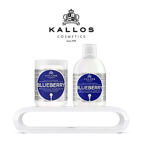 Sausų dažytų plaukų kaukė Kallos BLUEBERRY Revitalizing Hair Mask 1000 ml