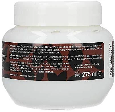 Kallos Cosmetics Chocolate Full Repair Hair Mask kaukė sausiems, pažeistiems plaukams, 275 ml