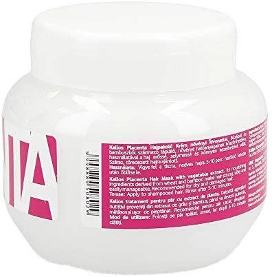 Kaukė sausiems pažeistiems plaukams Kallos Placenta Hair Mask 275ml