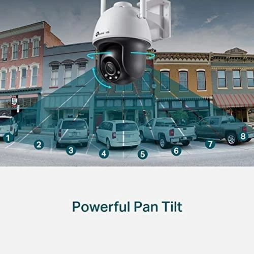 TP-LINK | VIGI 4MP lauko visų spalvų Wi-Fi Pan Tilt tinklo kamera | VIGI C540-W | Kupolas | 4 MP | 4 mm | IP66 | H.265+/H.265/H.264+/H.264 | MicroSD