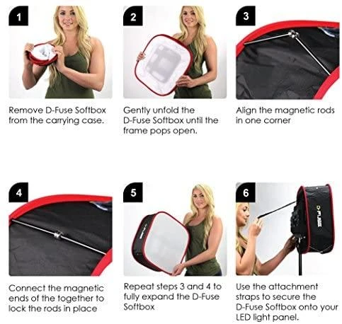 Šviesdėžė Softbox D-Fuse for LED panels 16 x 22 cm