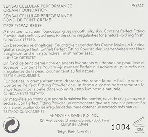 makiažo pagrindas Sensai Cellular Performance Kreminis Foundation CF25 Topaz rusvai gelsvas 30ml